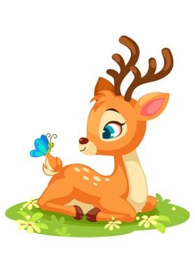 Cute baby deer