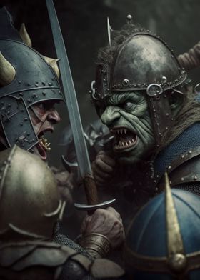 The battle of dark orcs