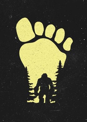 Vintage Bigfoot Footprint