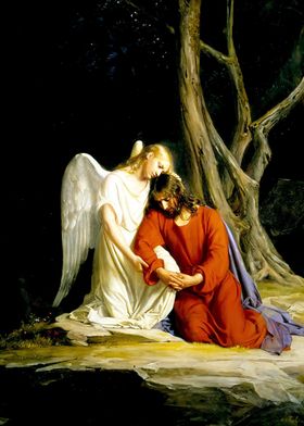 angel comforting Jesus