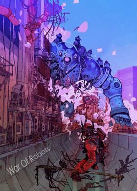 War Of Robots On The City