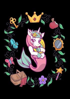 Unicorn mermaid fairytale