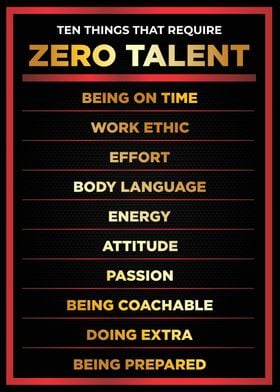 zero talent