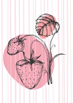  Strawberry Art Print