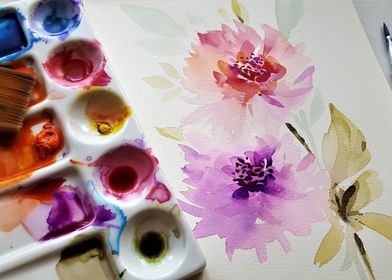 paint flower art color