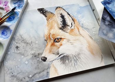 paint fox art color