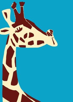 Giraffe Portrait Poster