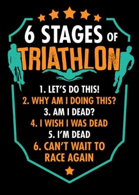 Triathlete triathlon stage