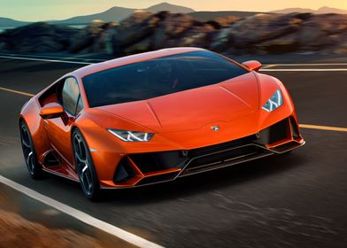 orange lamborghini huracan