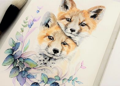 painting fox