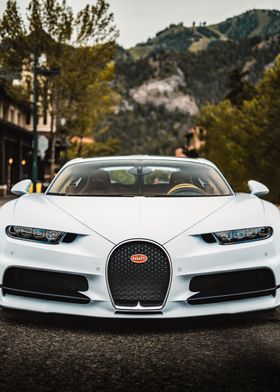 white bugatti 