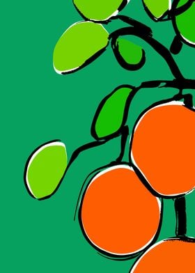 Orange Tree Drawing