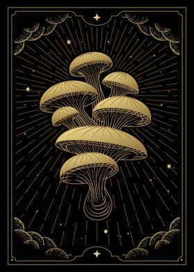 Tarot shining mushrooms