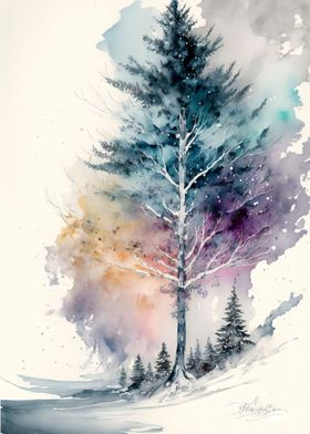 World Tree Water Color