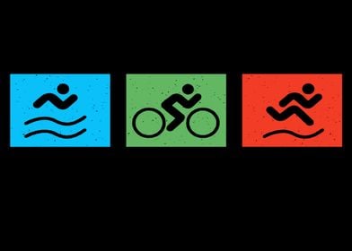 Triathlete triathlon signs