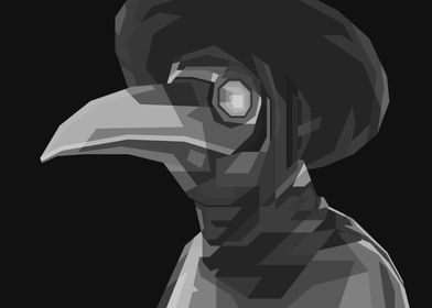 plague doctor grayscale