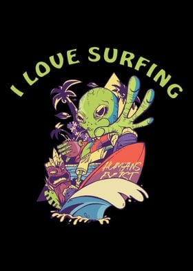 Alien loves surfing on vac