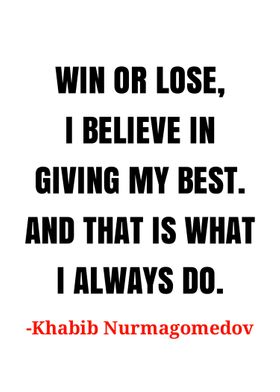 Khabib Nurmagedov quote