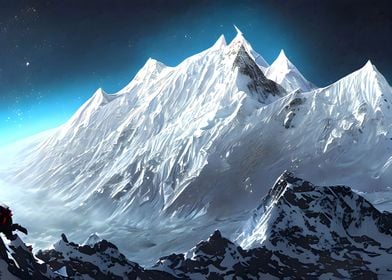 Snow Mountains Landscape