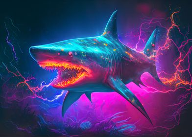 Synthwave Shark