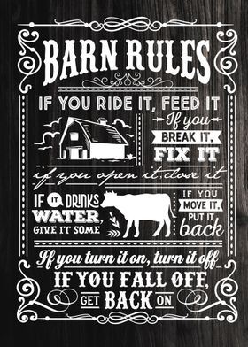 Farmhouse Barn Rules