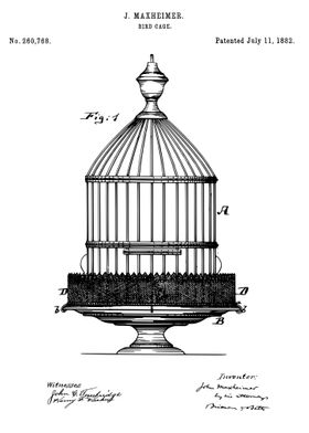 Birdcage patent 1882
