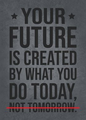 Future Is Created By Today