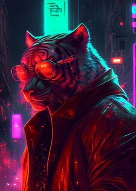 Cyberpunk Tiger