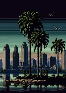 San diego Pixel art