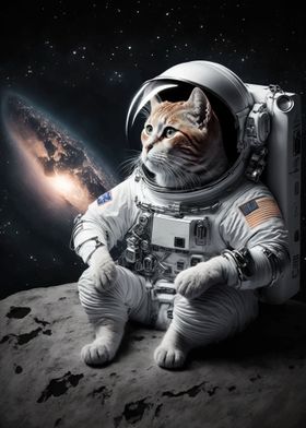 Space Cat Astronaut 