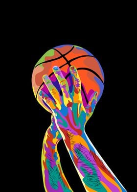 Basketball in pop art