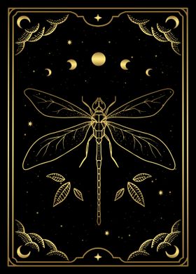 Tarot mystical dragonfly