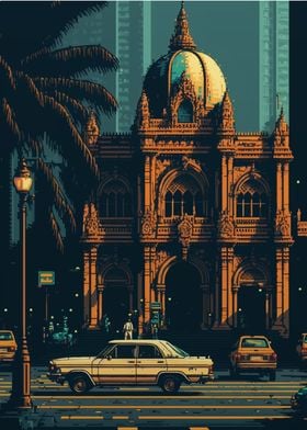 Mumbai Pixel art