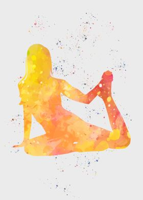 Women Yoga Painting