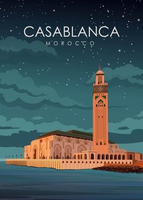 Casablanca Travel Poster