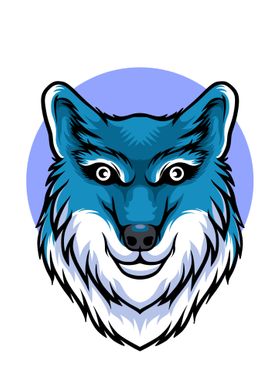 Wolf head illustration