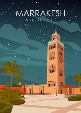 Marrakesh Travel Poster