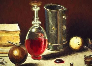Oil Alchemical Still life