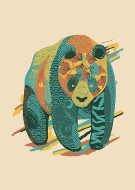 Colorful Tattooed Panda