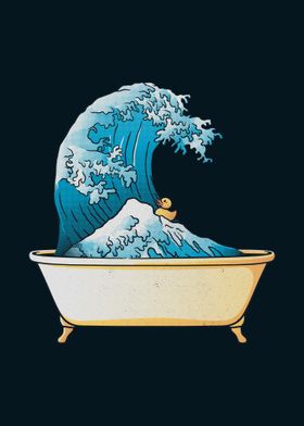 Bathtub Kanagawa Wave