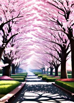 Sakura Trees Blossom