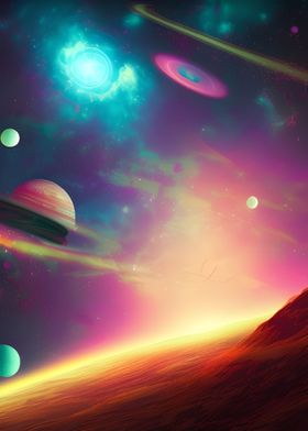 Beautiful Planet and Stars