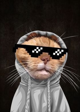 Cool cat illustration