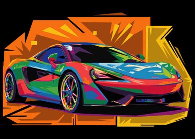 Colorful sports car