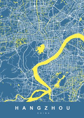 Map HANGZHOU CHINA