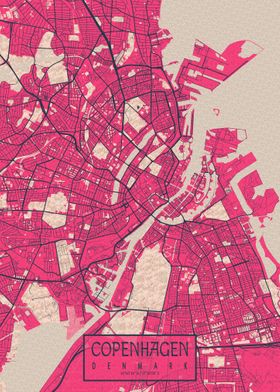 Copenhagen Map Blossom