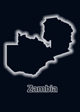 Zambia map glow