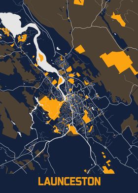 Launceston City Map