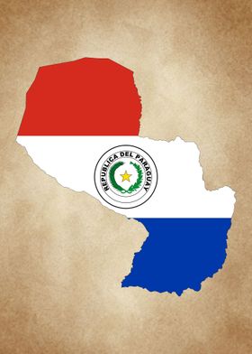 Paraguay vintage map
