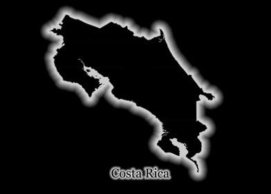 Costa Rica glow map